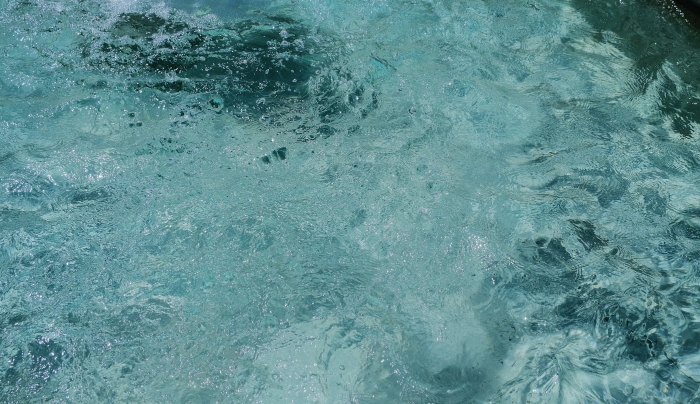 Hot tub jets churning underwater